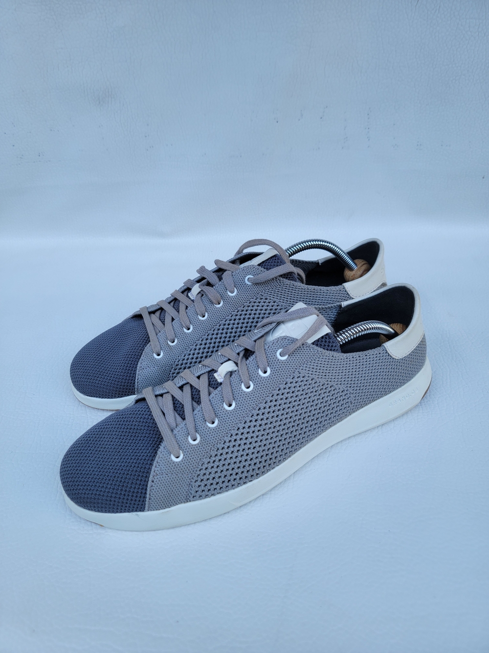 cole haan Men's Lightweight Grey Knit Casual Sneakers